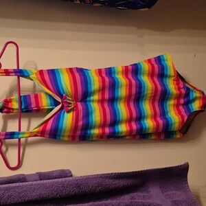 Cute rainbow vintage style swimsuit